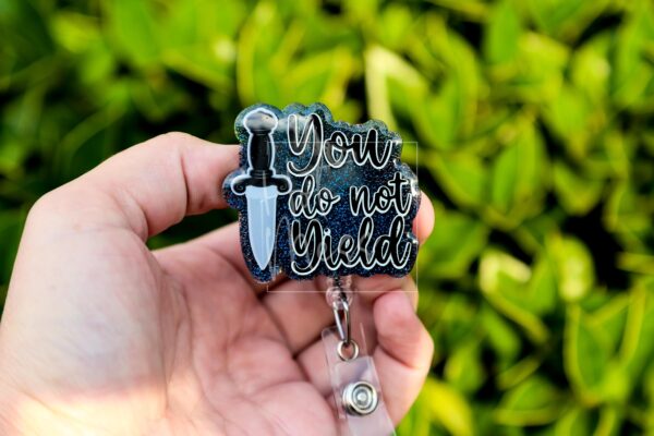 You do not Yield Badge Reel, Librarian Badge Reel, Retractable Badge Reel, Book Lovers, Booktok, TOG, Stocking Stuffer