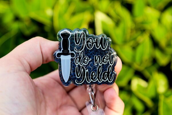 You do not Yield Badge Reel, Librarian Badge Reel, Retractable Badge Reel, Book Lovers, Booktok, TOG, Stocking Stuffer