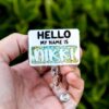 Hello my name is Badge Reel, ID Lanyard, Nurse Badge Reel, Teacher Badge Holder, Stocking Stuffer