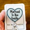 Married to the hustle Badge Reel, Life of a Show Girl, Interchangeable Badge Reel, Custom ID Holder, Stocking Stuffer