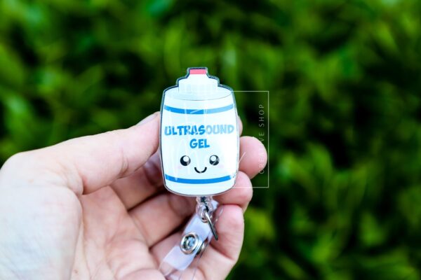 Sonographer Badge Reel, Ultrasound Gel Badge Reel, Funny badge reel, Stocking Stuffer, ultrasound tech, rdms gift