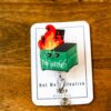 il_fullxfull.7314877210_e03c Sarcastic 'This Is Fine' Dumpster Fire Retractable Badge Reel - Funny ID Holder Stocking Stuffer