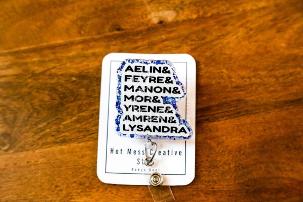 The Ladies of the Massaverse Badge Reel, Librarian Lanyard, Retractable Badge Reel, Interchangeable Badge Reel, Book Lovers, Booktok, ACOTAR