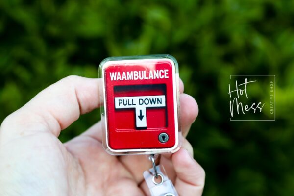 il_fullxfull.7347998799_ft45 Waambulance Badge Reel: Funny Fire Alarm Retractable ID Holder for Nurses & EMTs