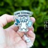 Some Assembly Required Badge Reel, Ortho Staff, OR Nurse ID Holder, Retractable Acrylic Badge Reel, Stocking Stuffer