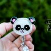Panda Badge Reel, Daycare ID Holder, Interchangeable Badge Reel, Teacher Gift, Daycare Teacher, NICU Nurse, Stocking Stuffer