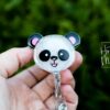 Panda Badge Reel, Daycare ID Holder, Interchangeable Badge Reel, Teacher Gift, Daycare Teacher, NICU Nurse, Stocking Stuffer