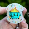 Dumpster fire Response team Funny Badge Reel, Retractable Badge Reel, Interchangeable Badge Reel, Stocking Stuffer, Dark Humor Gift