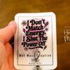 I don't Match Energy Funny Badge Reel, RN ID Holder, Retractable Acrylic Badge Reel, Nurse Gift, Night Shift, Audacity