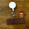 il_fullxfull.7348162433_3wuf Festive Gingerbread Man Glitter Badge Topper: Holiday Accessory for Nurse ID, Teacher Gift, Christmas Flair
