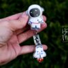 Astronaut Badge Reel, Personalized Space Badge ID, Science Retractable Lanyard, Teacher Badge, Scientist