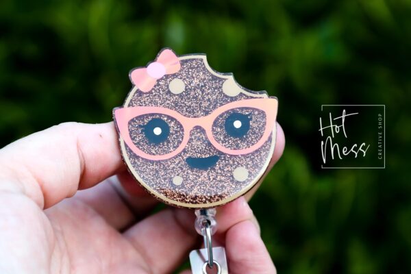 Smart Cookie Badge Reel, Nurse Badge Reel, Office Retractable ID Holder, Teacher Badge Reel, Student Badge Reel