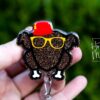 Friendsgiving Badge Reel, Thanksgiving Badge Reel, Turkey ID Holder, Interchangeable badge reel