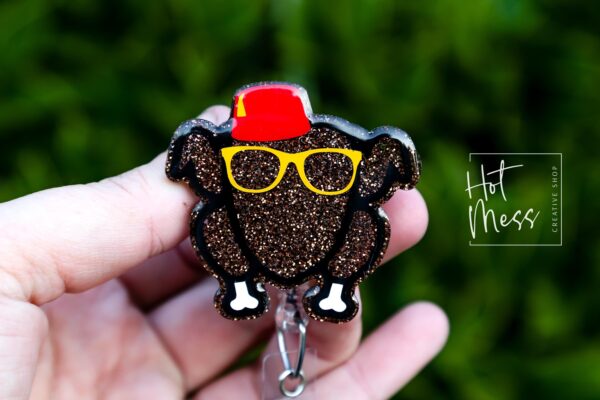 Friendsgiving Badge Reel, Thanksgiving Badge Reel, Turkey ID Holder, Interchangeable badge reel