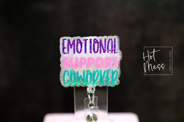 il_fullxfull.7358951794_jy4e Emotional Support Coworker, Nurse ID Holder, Funny Badge Reel, Coworker Gift, Stocking Stuffer