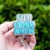 Stop Talking Dirty to me Badge Reel, Life of a Show Girl, Interchangeable Badge Reel, Custom ID Holder, Stocking Stuffer