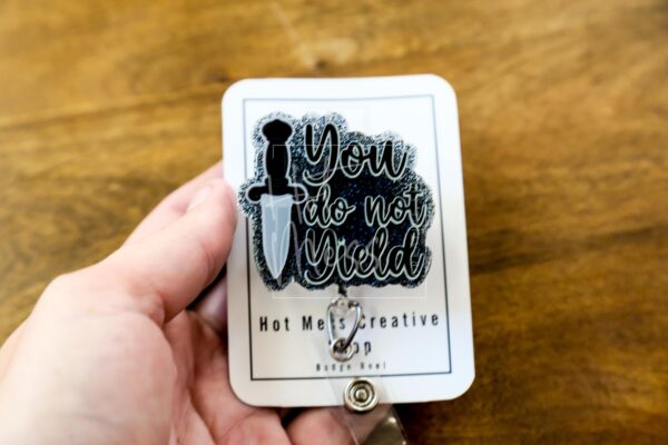 You do not Yield Badge Reel, Librarian Badge Reel, Retractable Badge Reel, Book Lovers, Booktok, TOG, Stocking Stuffer