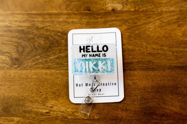 Hello my name is Badge Reel, ID Lanyard, Nurse Badge Reel, Teacher Badge Holder, Stocking Stuffer