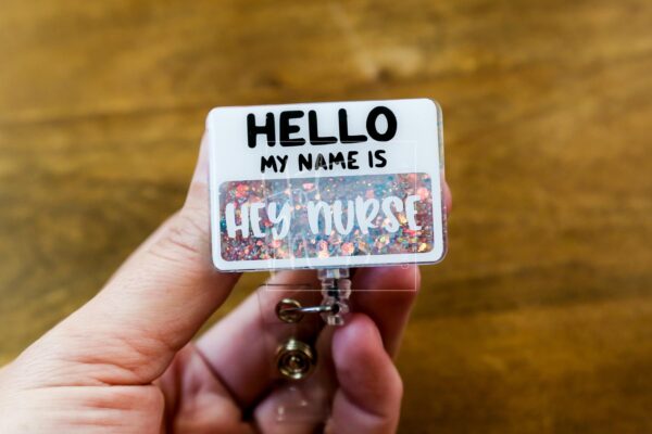 Hey Nurse Badge Reel, ID Lanyard, Nurse Badge Reel, Stocking Stuffer