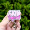 Dermatology Badge Reel: Skin Squad ID Holder for Nurses, Doctors - Retractable Work Lanyard Gift