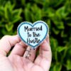Married to the hustle Badge Reel, Life of a Show Girl, Interchangeable Badge Reel, Custom ID Holder, Stocking Stuffer