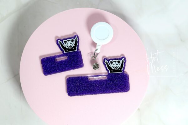 Possum Glitter Badge Topper, badge accessories. Nurse ID Accessory, Badge Buddy topper