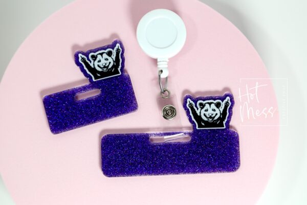 Possum Glitter Badge Topper, badge accessories. Nurse ID Accessory, Badge Buddy topper