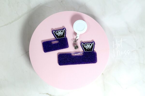 Possum Glitter Badge Topper, badge accessories. Nurse ID Accessory, Badge Buddy topper