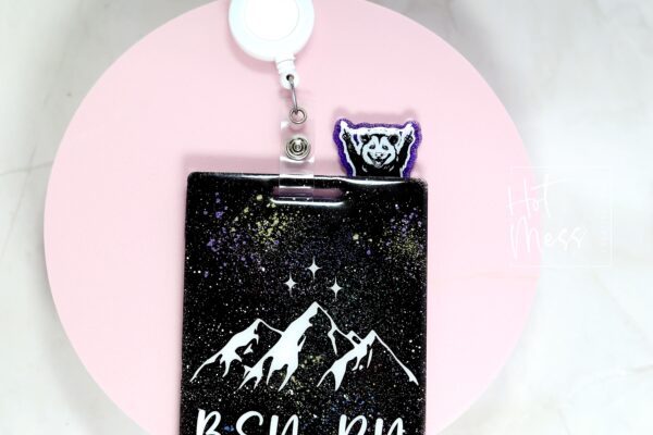 Possum Glitter Badge Topper, badge accessories. Nurse ID Accessory, Badge Buddy topper