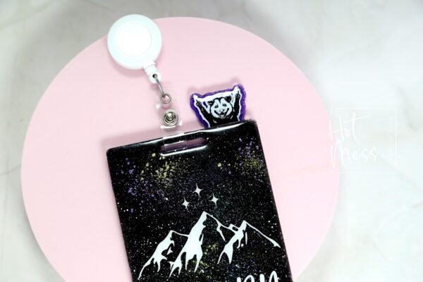 Possum Glitter Badge Topper, badge accessories. Nurse ID Accessory, Badge Buddy topper