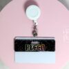 Glitter Custom Personalized Mini Badge Buddy, Hospital ID, Glitter Name Tag Flair