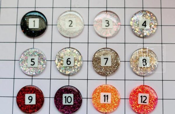 Glitter Custom Personalized Mini Badge Buddy, Hospital ID, Glitter Name Tag Flair