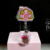 Christmas Badge Reel, Gingerbread House, Nurse Badge Reel, Retractable ID Holder, Interchangeable, Glitter Badge Reel, Stocking Stuffer