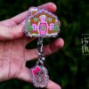 Christmas Badge Reel, Gingerbread House, Nurse Badge Reel, Retractable ID Holder, Interchangeable, Glitter Badge Reel, Stocking Stuffer