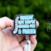 Funny Spinal Fusion Badge Reel: Retractable ID Holder for RN, Ortho, Medical Professionals
