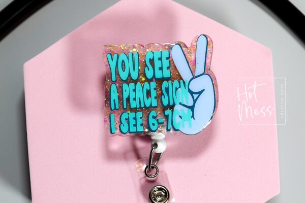 il_fullxfull.7362705372_1i1h Funny Labor & Delivery Nurse Badge Reel, 67 CM - Retractable, Interchangeable, Glitter Customizable ID Holder