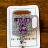 caffeine po q4h prn Coffee Cup Funny Badge Reel, Gift for Nurse, Nurse Retractable ID Holder, Interchangeable, Glitter Badge Reel