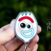 Funny Spork Badge Reel, RN id Holder, Retractable Acrylic Badge Reel, Nurse Gift, Funny Badge Reel, PEDS Nurse