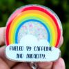 il_fullxfull.7362851497_aiva Fueled By Caffeine and Audacity Funny Rainbow Badge Reel, RN ID Holder, Retractable Badge Reel, Night Shift, Audacity, Stocking Stuffer