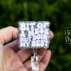 Bit of a mess, Doing my best Funny Badge Reel, Nurse Badge Reel, ID Holder, ICU Nurse, Retractable Badge, Stocking Stuffer