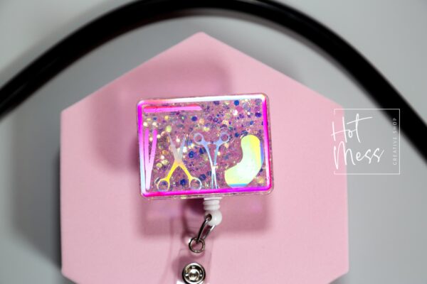 Mayo Tray, Surgical Nurse ID Holder, Instrument Tray Badge Reel, Nurse Medical ID Holder,  Interchangeable Badge, Stocking Stuffer