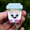 il_fullxfull.7362908104_rxl3 3D Happy Pills Glitter Badge Reel, Retractable Badge Reel, Interchangeable Badge Reel, Gift for Pharmacist, pharmacy tech
