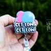 Labor and Delivery Badge Reel, Get Low Badge Reel, Retractable Badge Reel, Interchangeable Badge, L&D, Peanut Ball