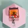 il_fullxfull.7362976156_22am 3D Biohazard Bag ID Holder, Medical ID Holder, Interchangeable Badge, Stocking Stuffer, Gift for Lab Techs, Nurses, and Phlebotomists
