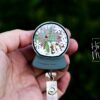 Snow globe Badge Reel, 3d Snowglobe Christmas Badge Reel, Nurse Badge Reel, Retractable ID Holder, Glitter Badge Reel, Winter ID Holder