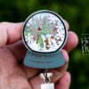 Snow globe Badge Reel, 3d Snowglobe Christmas Badge Reel, Nurse Badge Reel, Retractable ID Holder, Glitter Badge Reel, Winter ID Holder