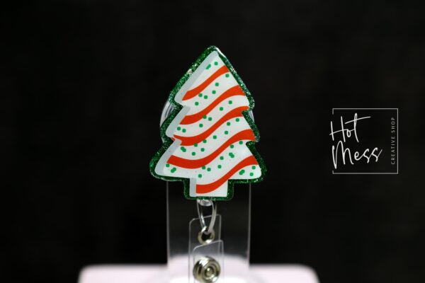 il_fullxfull.7363191254_6wlh Green Christmas Tree Badge Reel, Christmas Badge Reel, Funny Badge Reel, Retractable ID Holder, Interchangeable, Glitter Badge Reel