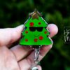 il_fullxfull.7363205104_5q0i Cute Christmas Tree Badge Reel, Christmas Tree Badge Reel, Funny Badge Reel, Retractable ID Holder, Interchangeable, Glitter Badge Reel
