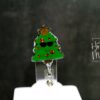 il_fullxfull.7363205118_5x6h Cute Christmas Tree Badge Reel, Christmas Tree Badge Reel, Funny Badge Reel, Retractable ID Holder, Interchangeable, Glitter Badge Reel