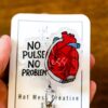 No Pulse no Problem ID Holder Cardiologist Badge Reel, Nurse Badge Reel, Retractable id Holder, Interchangeable